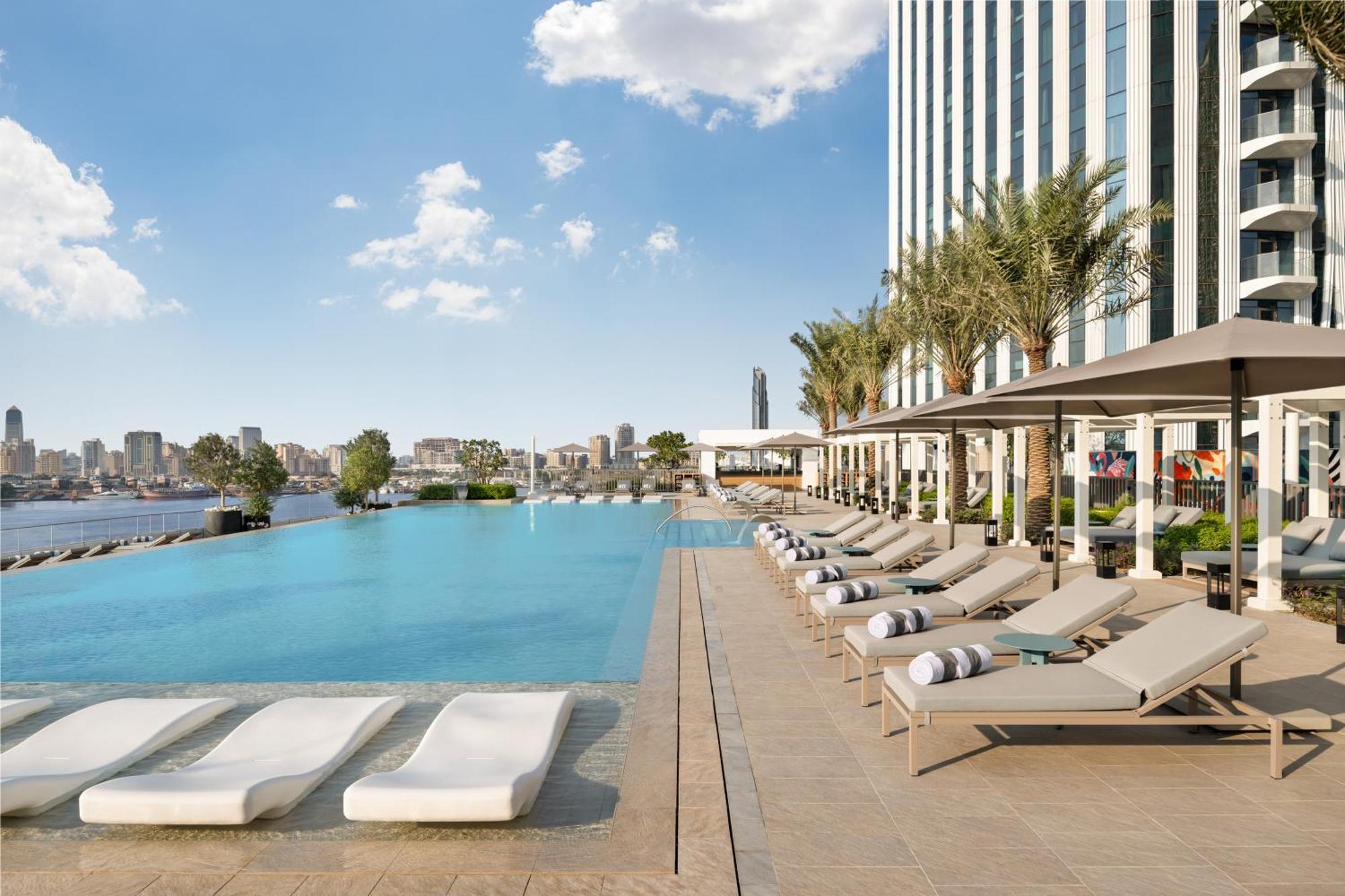 Address Creek Harbour Hotel ดูไบ ภายนอก รูปภาพ The swimming pool at the hotel
